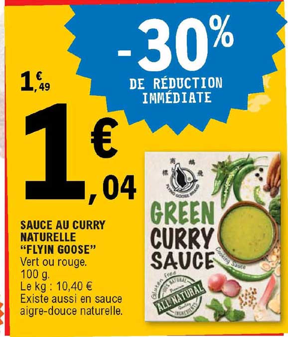 sauce au curry naturelle "flyin goose"