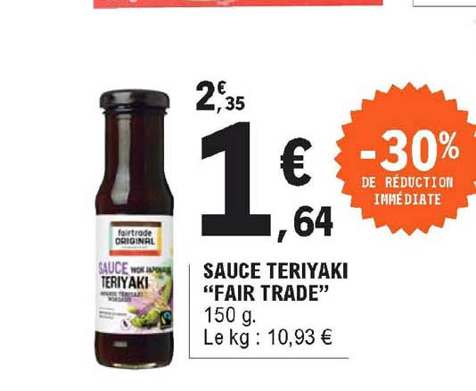 sauce teriyaki "fair trade"