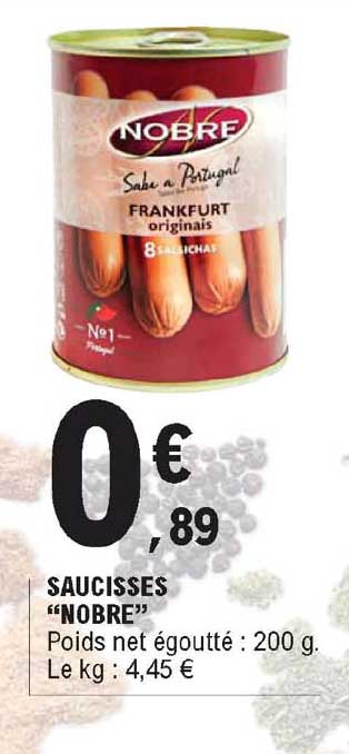 saucisses nobre