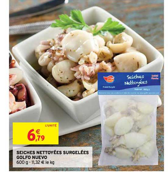 seiches nettoyées surgelées golfo nuevo