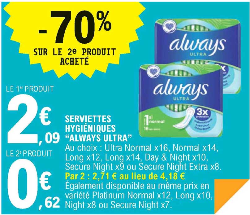 Serviettes Hygiéniques "always Ultra"