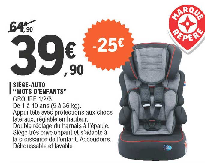 siège-auto "mots d'enfants"