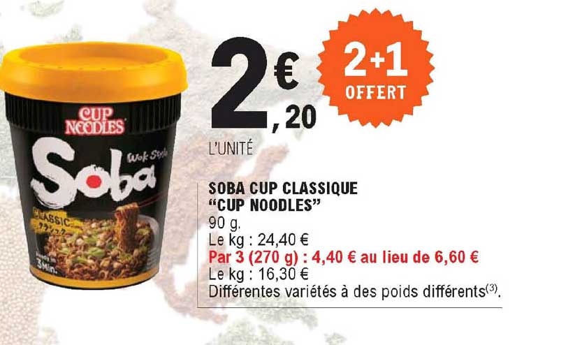 soba cup classique "cup noodles"