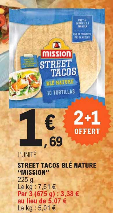 street tacos blé nature "mission"