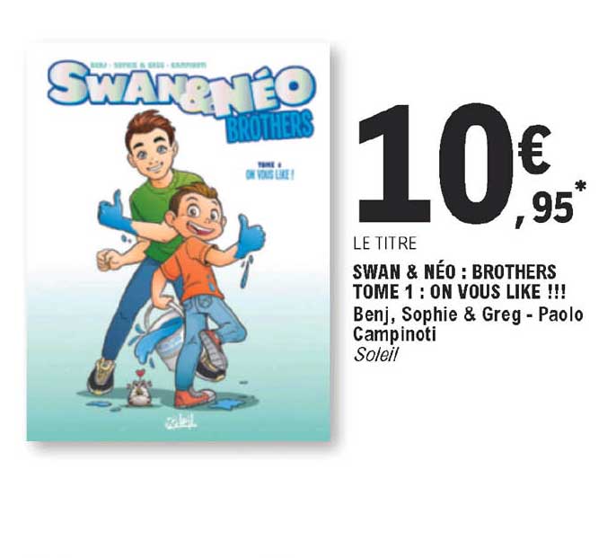 swan & néo : brothers tome 1 : on vous like !!!