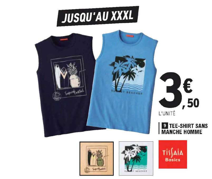 tee-shirt sans manche homme tissaia basics