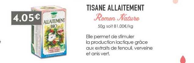 tisane allaitement romon nature