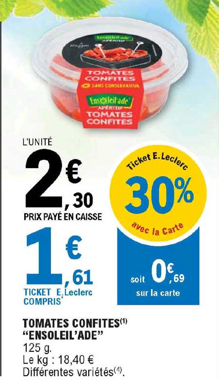 Tomates Confites "ensoleil'ade"