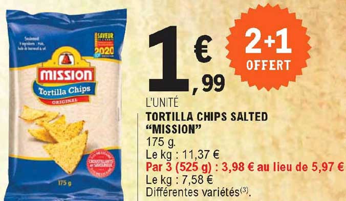 tortilla chips salted "mission"