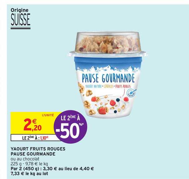 Yaourt Fruits Rouges Pause Gourmande