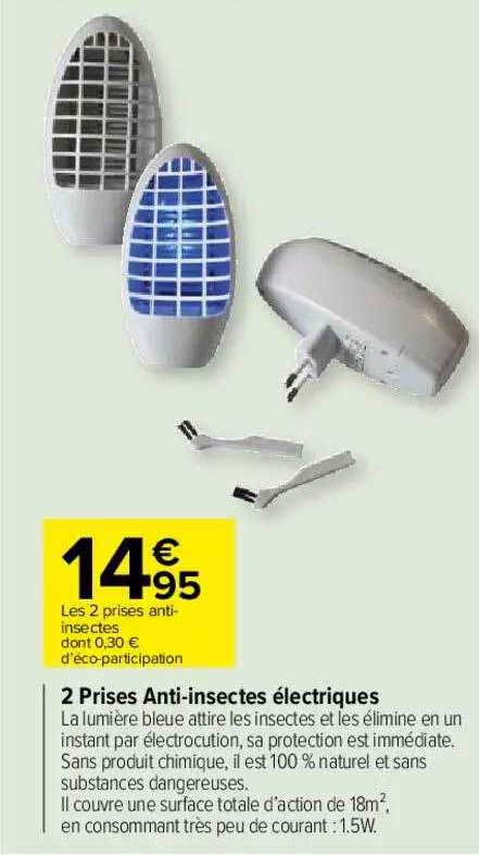 2 prises anti-insectes électriques