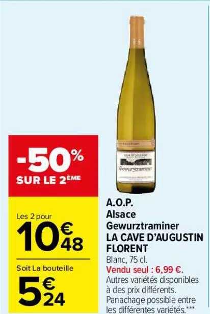 a.o.p. alsace gewurztraminer la cave d'augustin florent