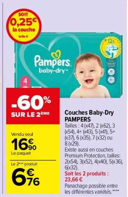 couches baby-dry pampers
