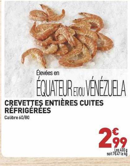 Crevettes Entières Cuites Réfrigérées