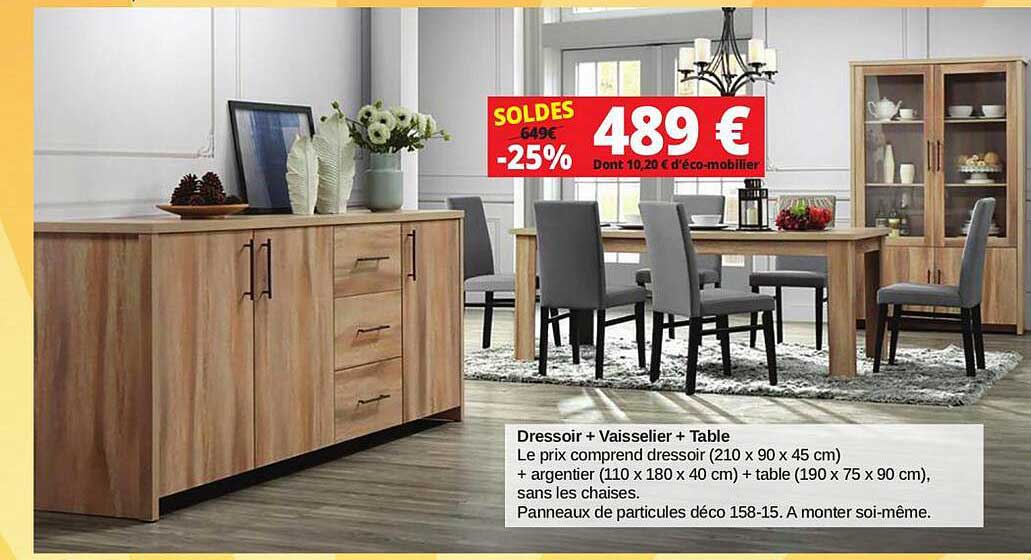 Dressoir + Vaisselier + Table