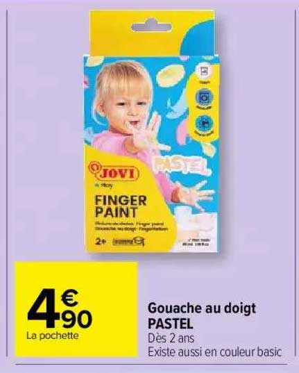 gouache au doigt pastel