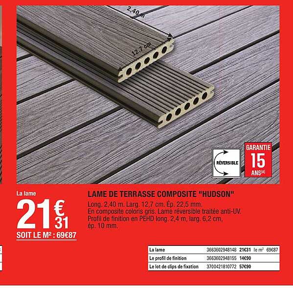 Lame De Terrasse Composite "hudson"