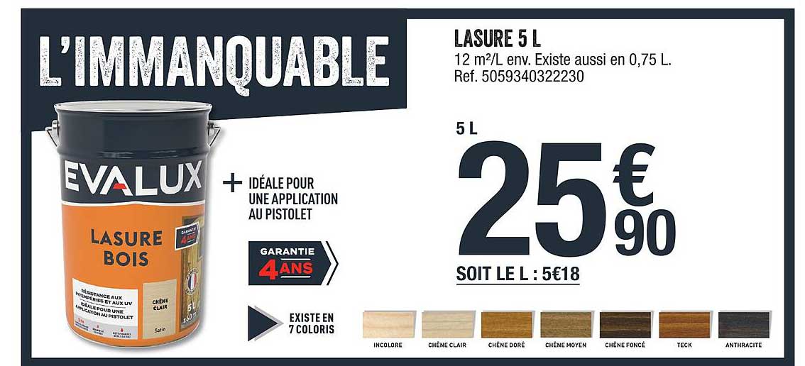 Lasure 5 L Evalux