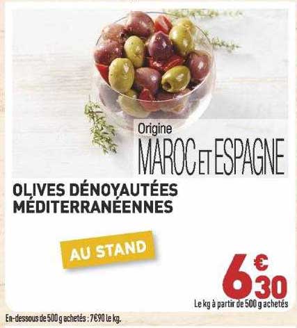 olives dénoyautées méditerranéennes