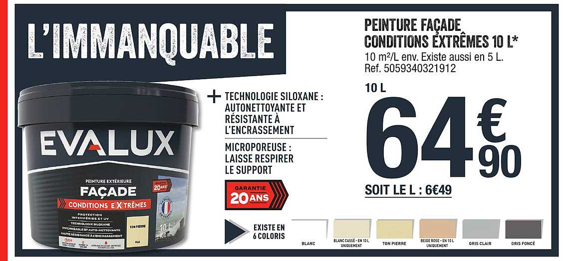 peinture façade conditions extrêmes 10 l evalux