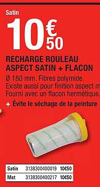recharge rouleau aspect satin + flacon