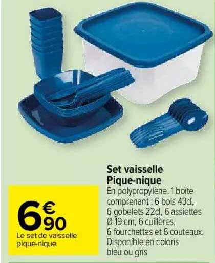 set vaisselle pique-nique