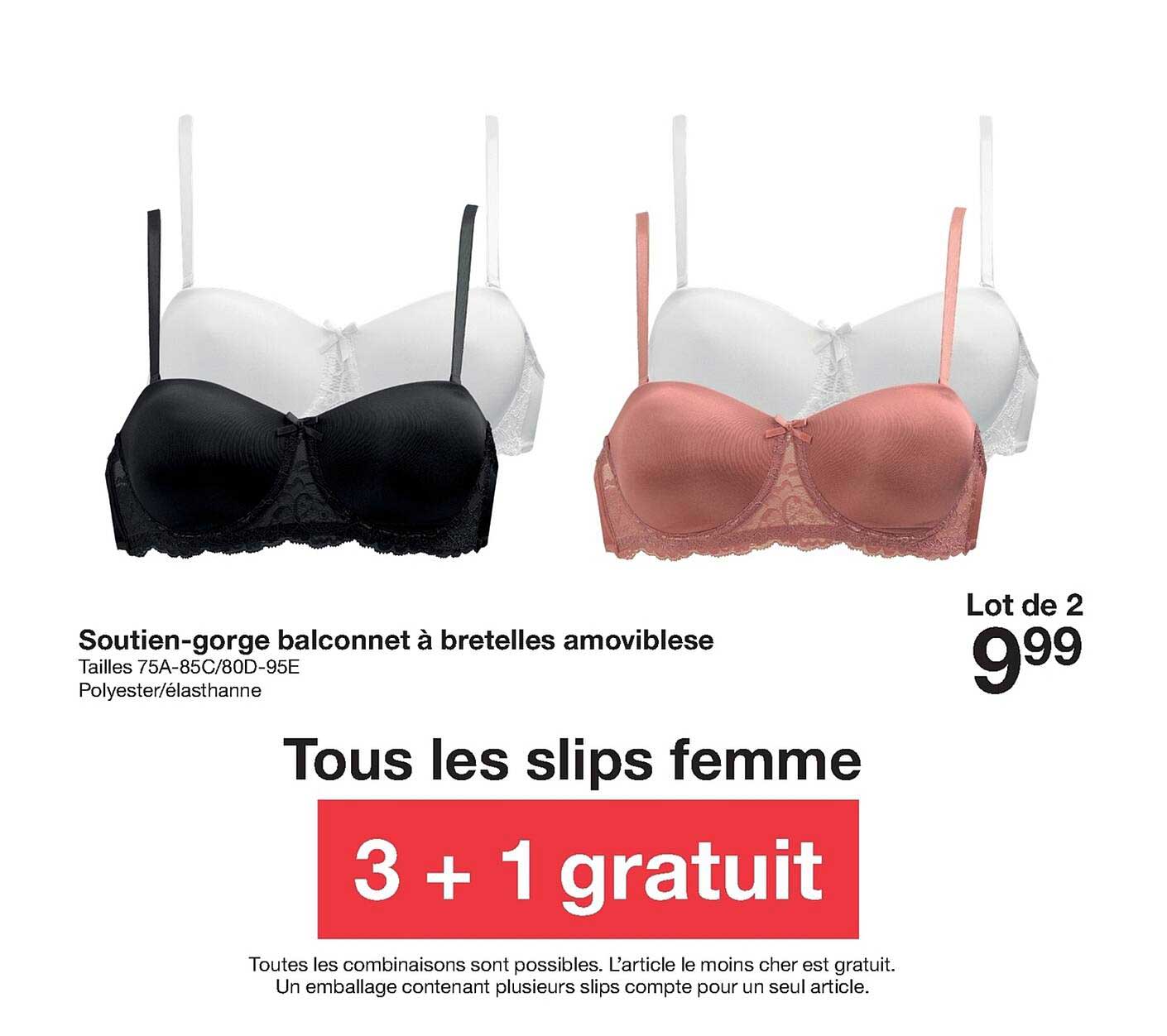 soutien-gorge balconnet à bretelles amoviblese