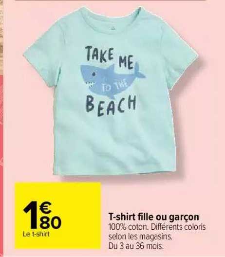 t-shirt fille ou garçon