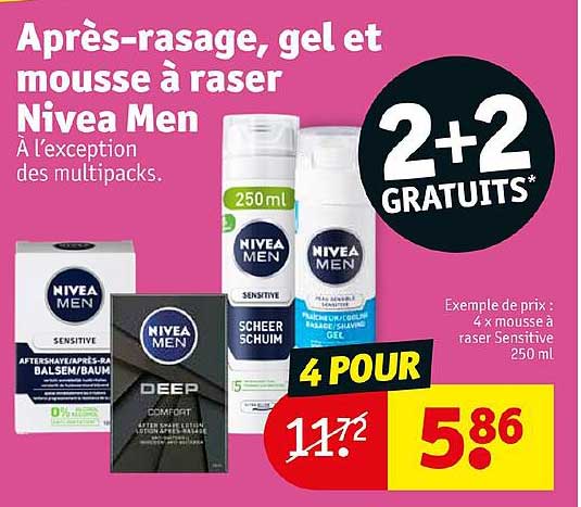 après-rasage, gel et mousse à raser nivea men