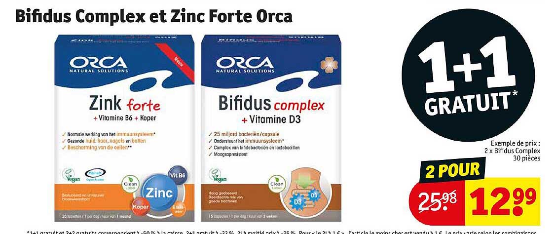 bifidus complex et zinc forte orca