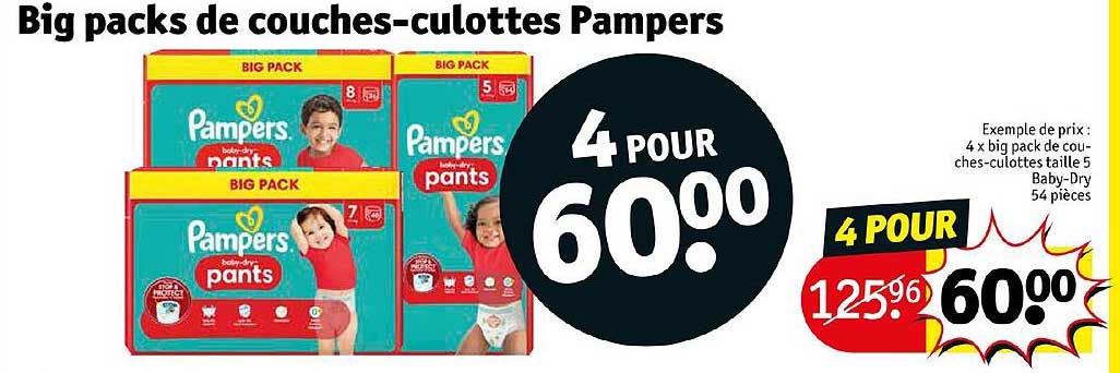 big packs de couches-culottes pampers