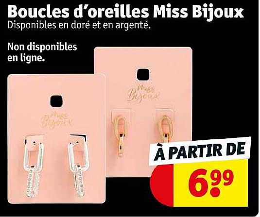 boucles d'oreilles miss bijoux