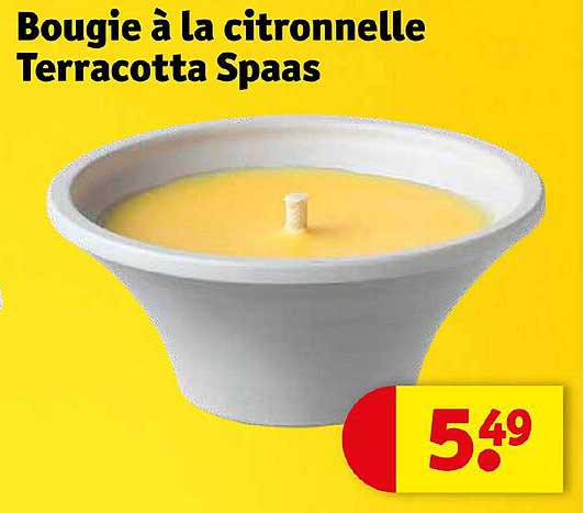 bougie à la citronnelle terracotta spaas