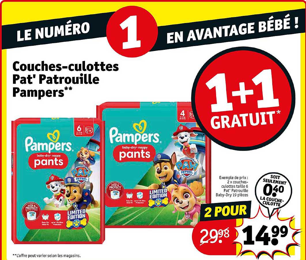 couches-culottes pat'patrouille pampers