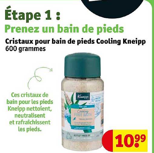 cristaux pour bain de pieds cooling kneipp