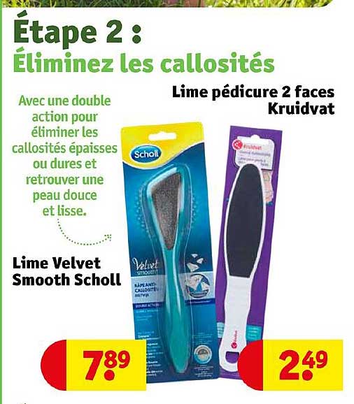lime velvet smooth scholl, lime pédicure 2 faces kruidvat