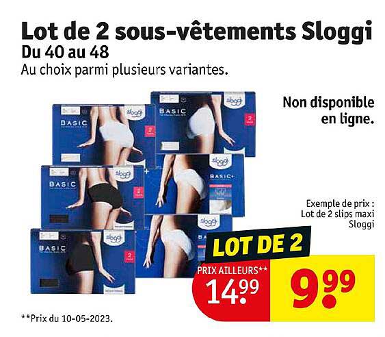 lot de 2 sous-vêtements sloggi