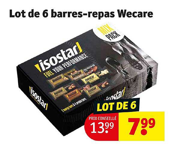 lot de 6 barres-repas wecare