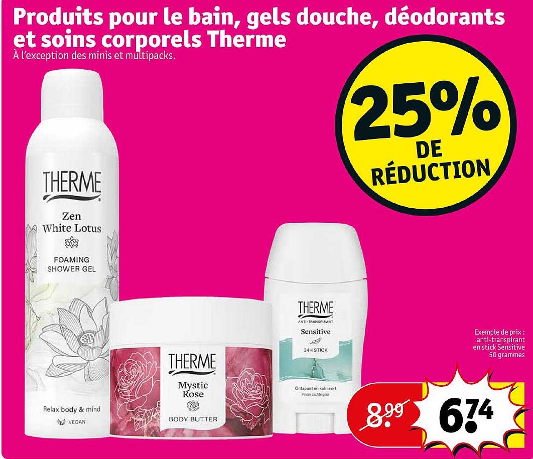 Produits Pour Le Bain, Gels Douche, Déodorants Et Soins Corporels Therme