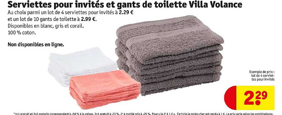 serviettes pour invités et gants de toilette villa volance