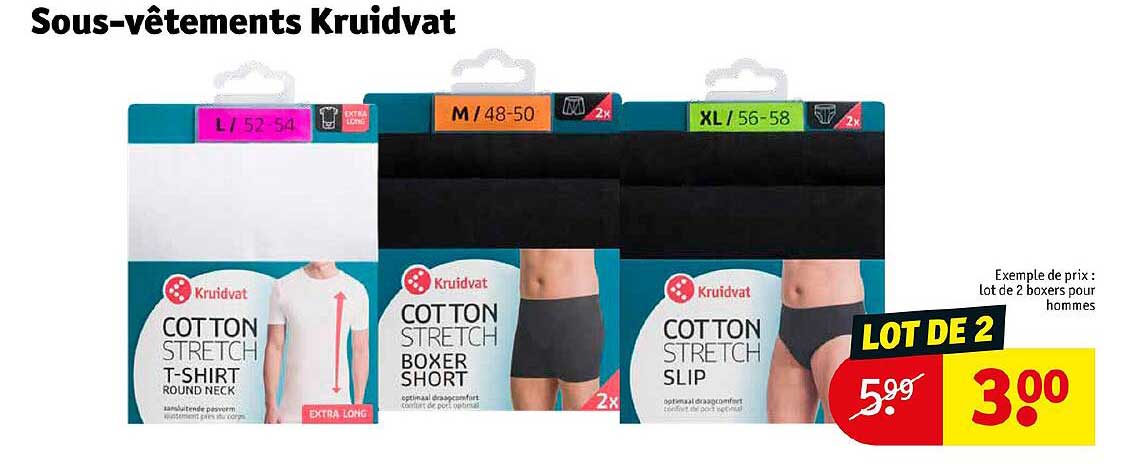 sous-vêtements kruidvat