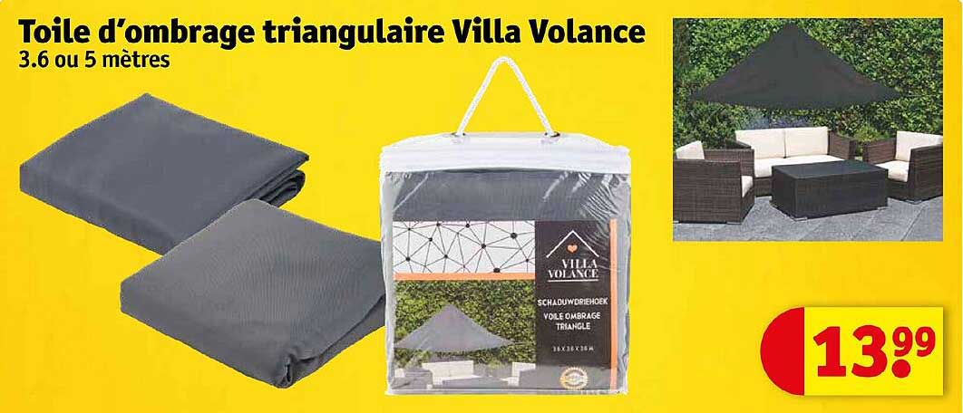 toile d'ombrage triangulaire villa volance
