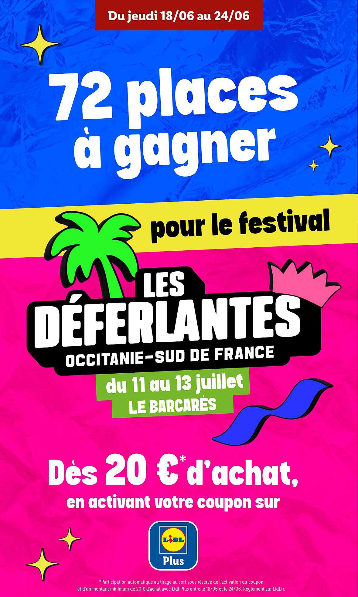 72 places à gagner