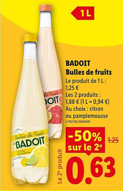 BADOIT Bulles de fruits