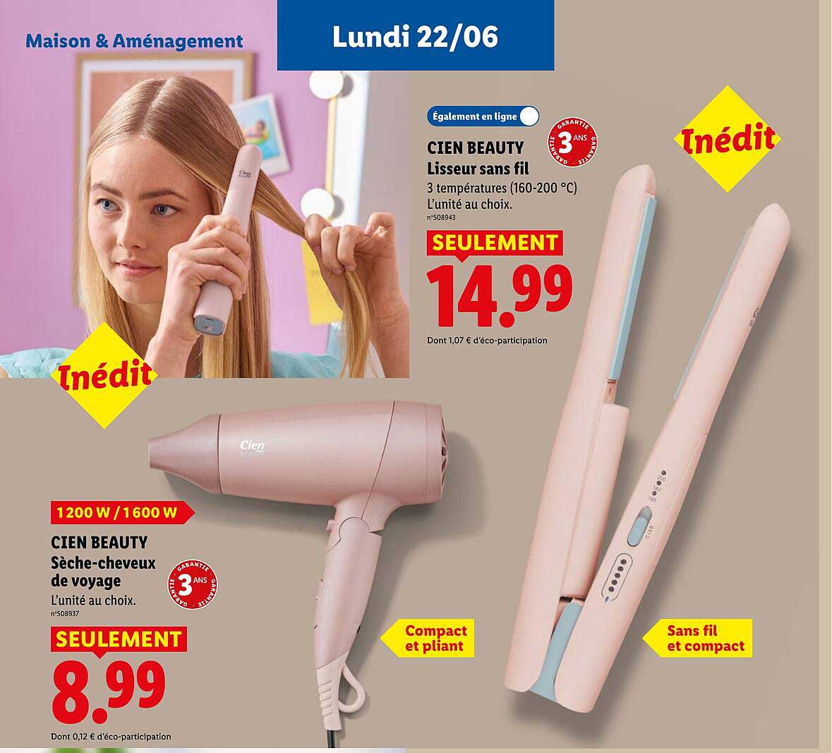 CIEN BEAUTY Lisseur sans fil