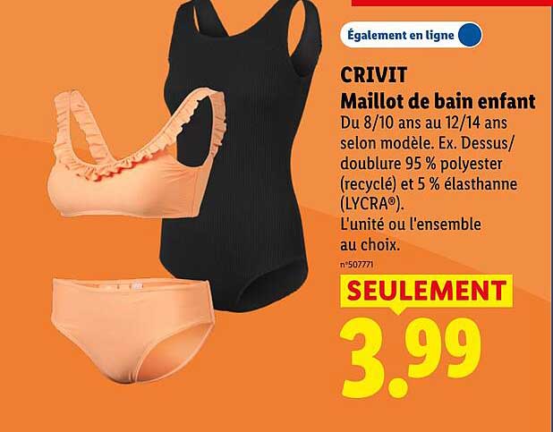 CRIVIT Maillot de bain enfant