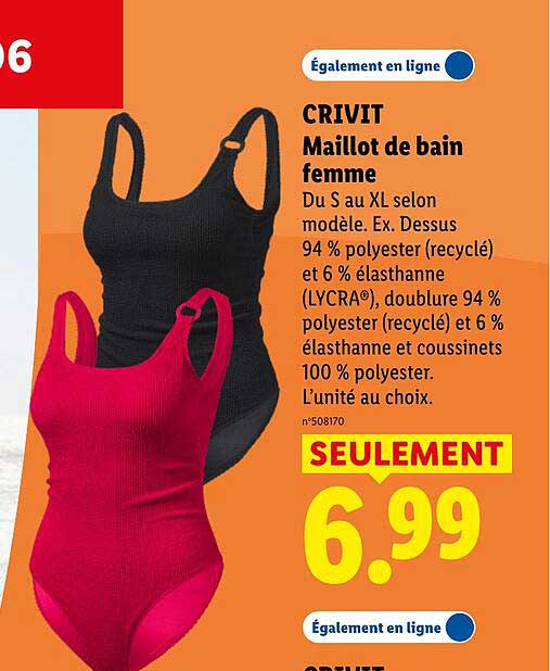 CRIVIT Maillot de bain femme