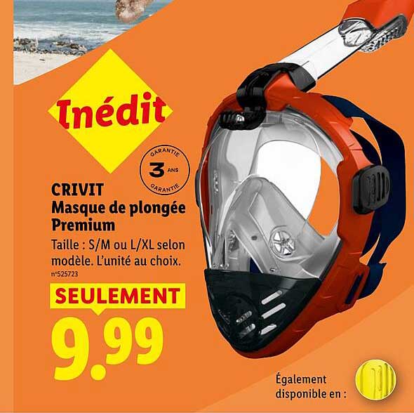 CRIVIT Masque de plongée Premium