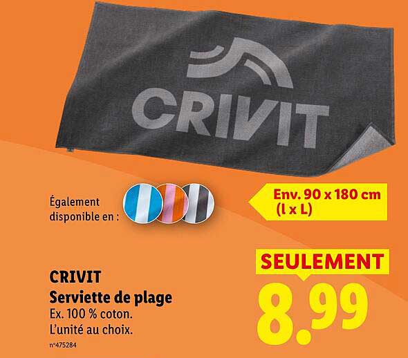 CRIVIT Serviette de plage