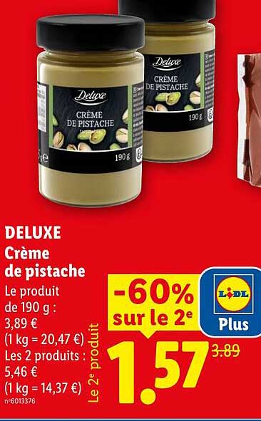 DELUXE Crème de pistache